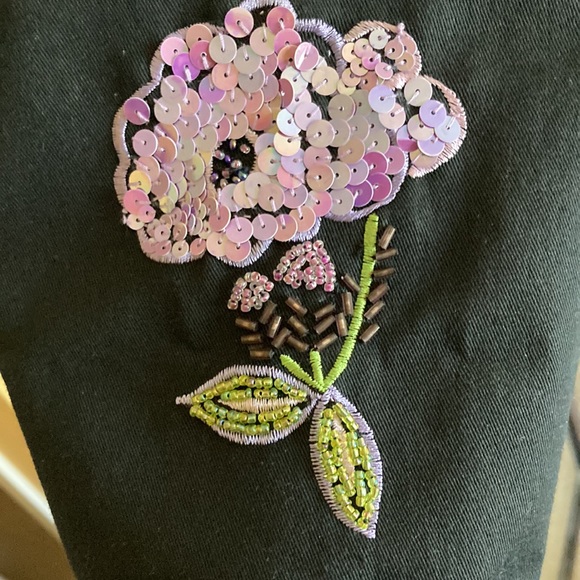 Floral waist-length coat with sparkles and fun for days - Picture 5 of 9